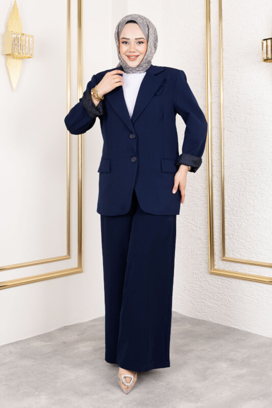 Mendil Cepli Blazer Takım TSD250157 Lacivert - 4