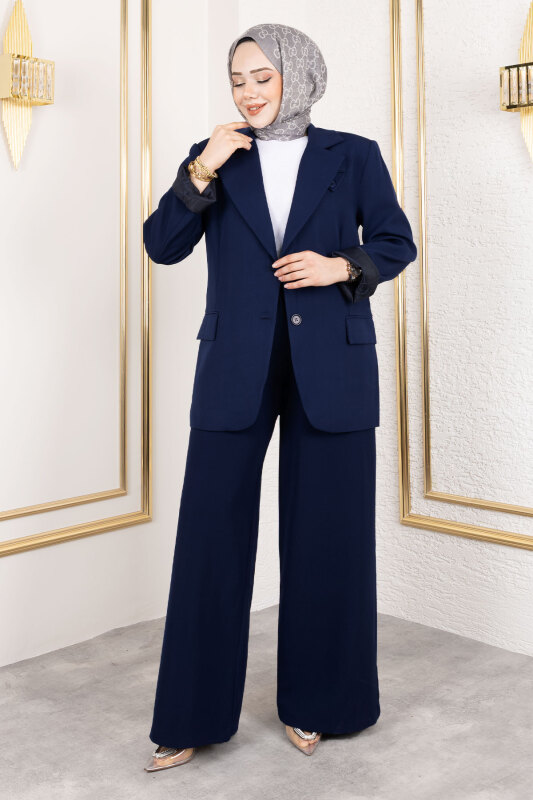 Mendil Cepli Blazer Takım TSD250157 Lacivert - 1