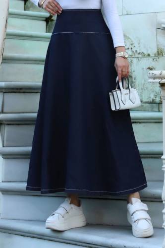 Mevlana Kot Etek TSD240110 Koyu Mavi 