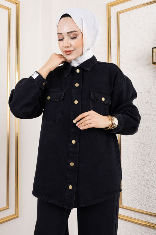 More Denim Takım TSD250101 Siyah - Tesettür Dünyası (1)