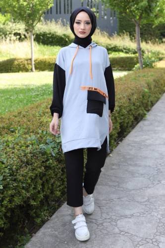 Önden Cepli Tunik TSD220528 Mavi 