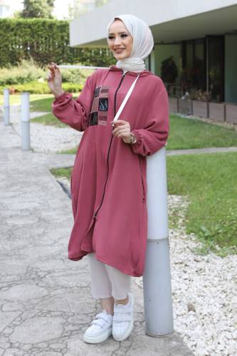 Önü Pul Detaylı Kap TSD220532 Gül Kurusu 