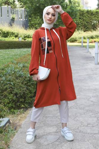 Önü Pul Detaylı Kap TSD220532 Kiremit 