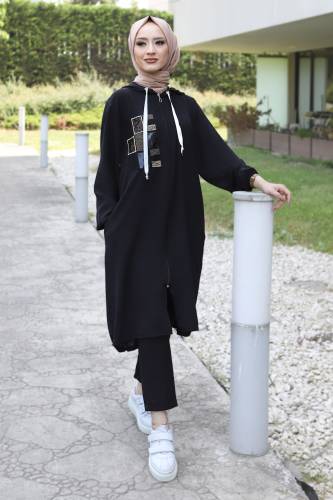 Önü Pul Detaylı Kap TSD220532 Siyah 