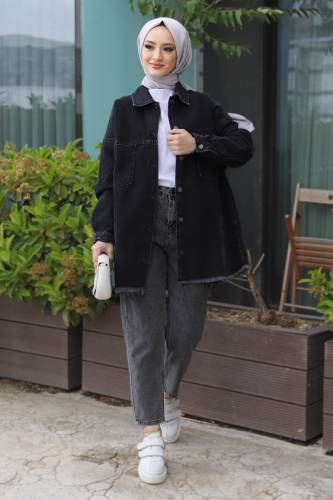 Oversize Kot Ceket TSD220508 Siyah 