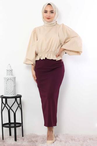 Pencil Skirt TSD0291 Plum 