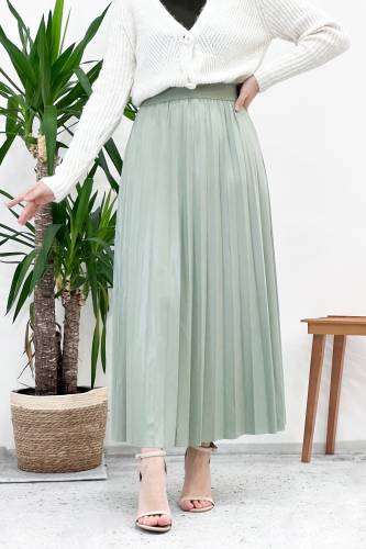 Piliseli Etek TSD221001 Mint Yeşili 