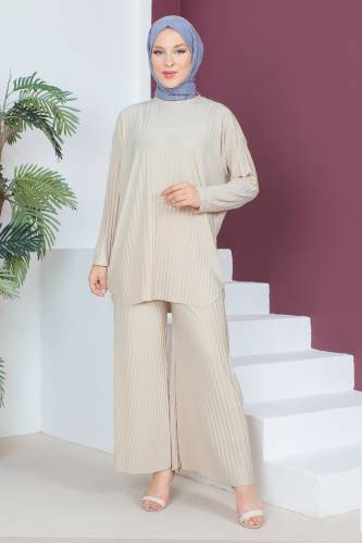 Piliseli İkili Takım TSD230518 Bej 