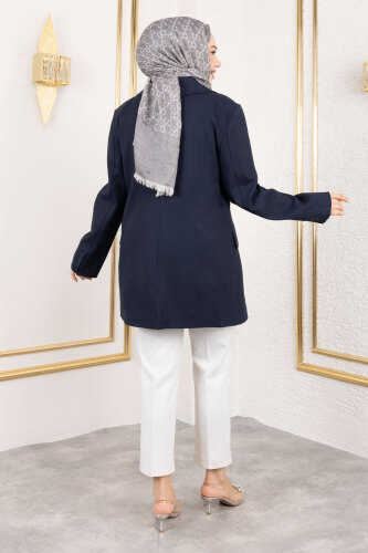 Regular Blazer Ceket TSD250179 Lacivert - 5