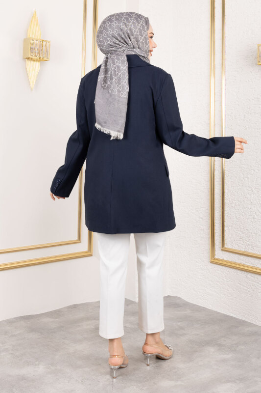 Regular Blazer Ceket TSD250179 Lacivert - 5