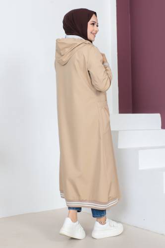 Ribanalı Trençkot TSD230638 Camel - 5