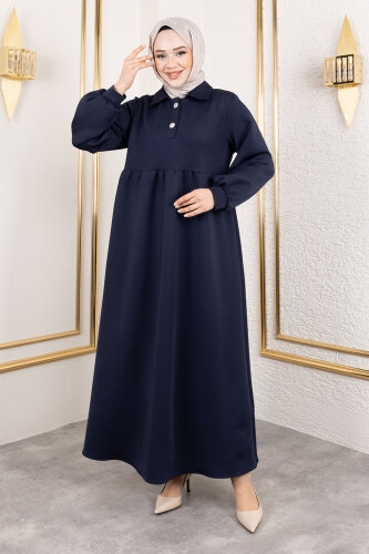 Scuba Elbise TSD250129 Lacivert - 1