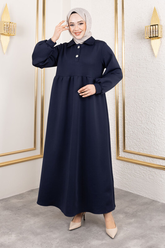 Scuba Elbise TSD250129 Lacivert - 1