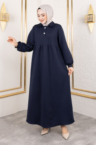 Scuba Elbise TSD250129 Lacivert - 3