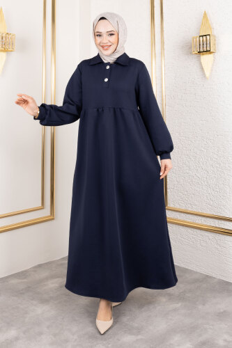 Scuba Elbise TSD250129 Lacivert - 5