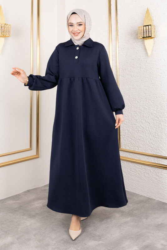 Scuba Elbise TSD250129 Lacivert - 5
