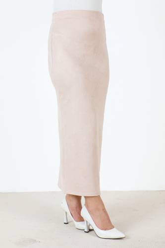 Süet Kalem Etek TSD0034 Bej - 4
