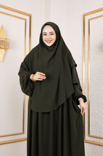 Sufle Takım TSD250150 Haki - Tesettür Dünyası (1)