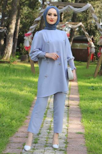 Taşlı Takım TSD220424 Gri 