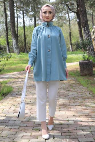 Taşlı Tunik TSD220432 Mint Yeşili 