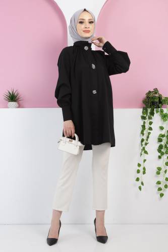 Taşlı Tunik TSD220432 Siyah 
