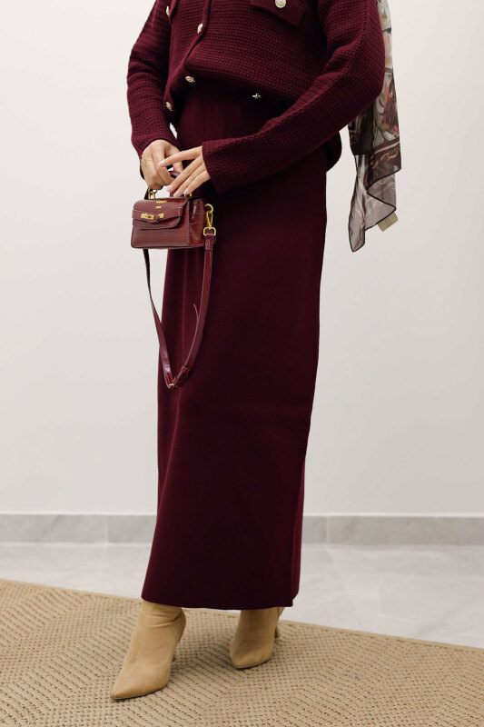 Triko Etek TSD250242 Mürdüm - 3