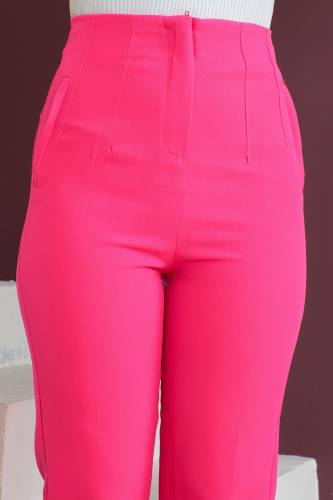 Üstü Pat Detaylı Pantolon TSD230422 Fuşya - Tesettür Dünyası (1)