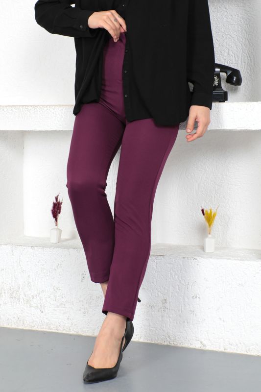 Üstü Pat Detaylı Pantolon TSD230422 Mürdüm - 3