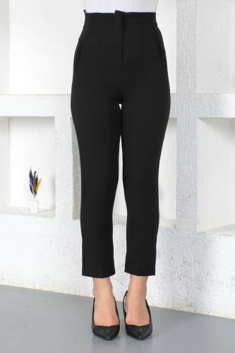 Üstü Pat Detaylı Pantolon TSD230422 Siyah 