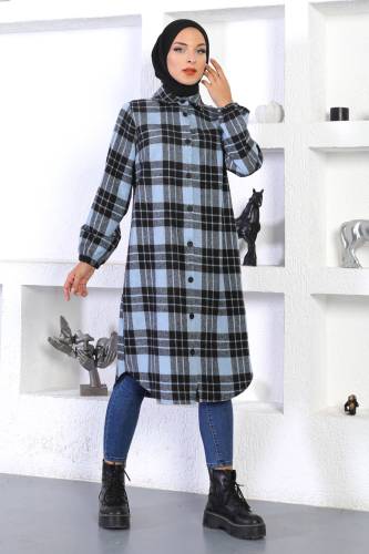 Uzun Boy Oduncu Gömlek TSD221003 Bebe Mavisi 