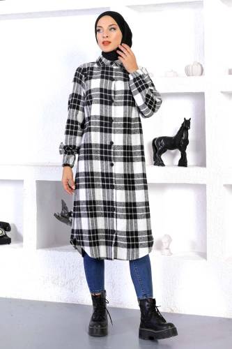 Uzun Boy Oduncu Gömlek TSD221003 Siyah 