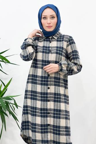 Uzun Boy Oduncu Gömlek TSD221003 Vizon 