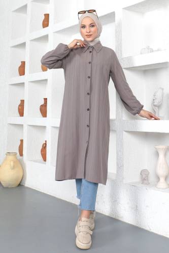 Uzun Boy Tunik TSD230359 Vizon 