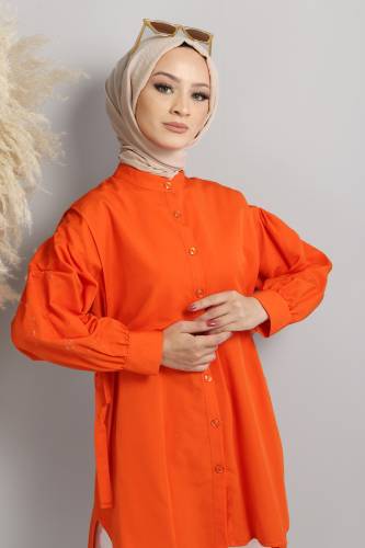 Yandan Bağlamalı Tunik TSD220643 Turuncu 
