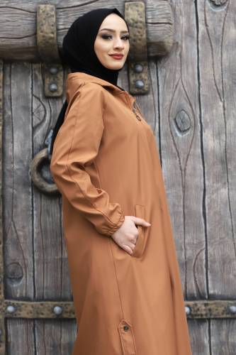 Yanı Çakım Detaylı Trençkot TSD220306 Tarçın - 2