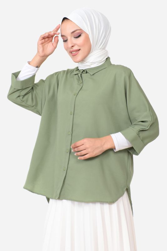 Yarasa Kol Tunik TSD230904 Mint Yeşili - Tesettür Dünyası (1)