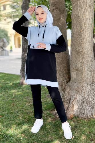 Yazı Detaylı Tunik TSD220531 Mavi 